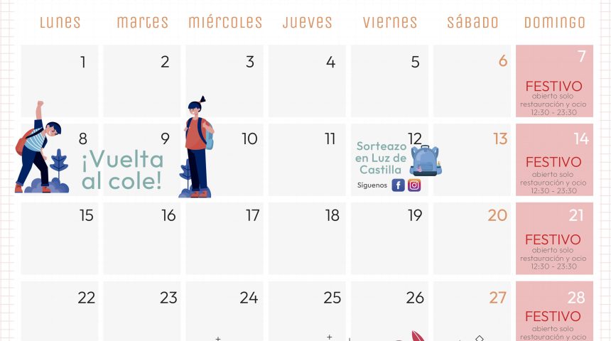 Calendario de Septiembre