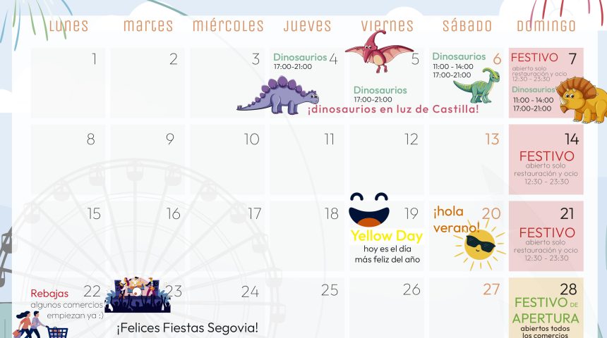 Calendario de Junio 2026
