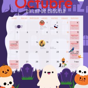 Calendario de Octubre 2026 en Luz de Castilla